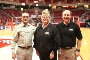 Floor Officials Mark Febonio and Julie Colwell with Officials Coordinator Ed Vesely