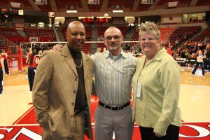 Line Judge Jason Palmer with Floor Officials Mark Febonio and Julie Colwell